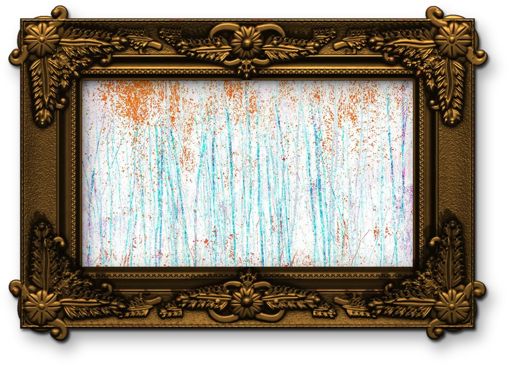 Blue forest, framed