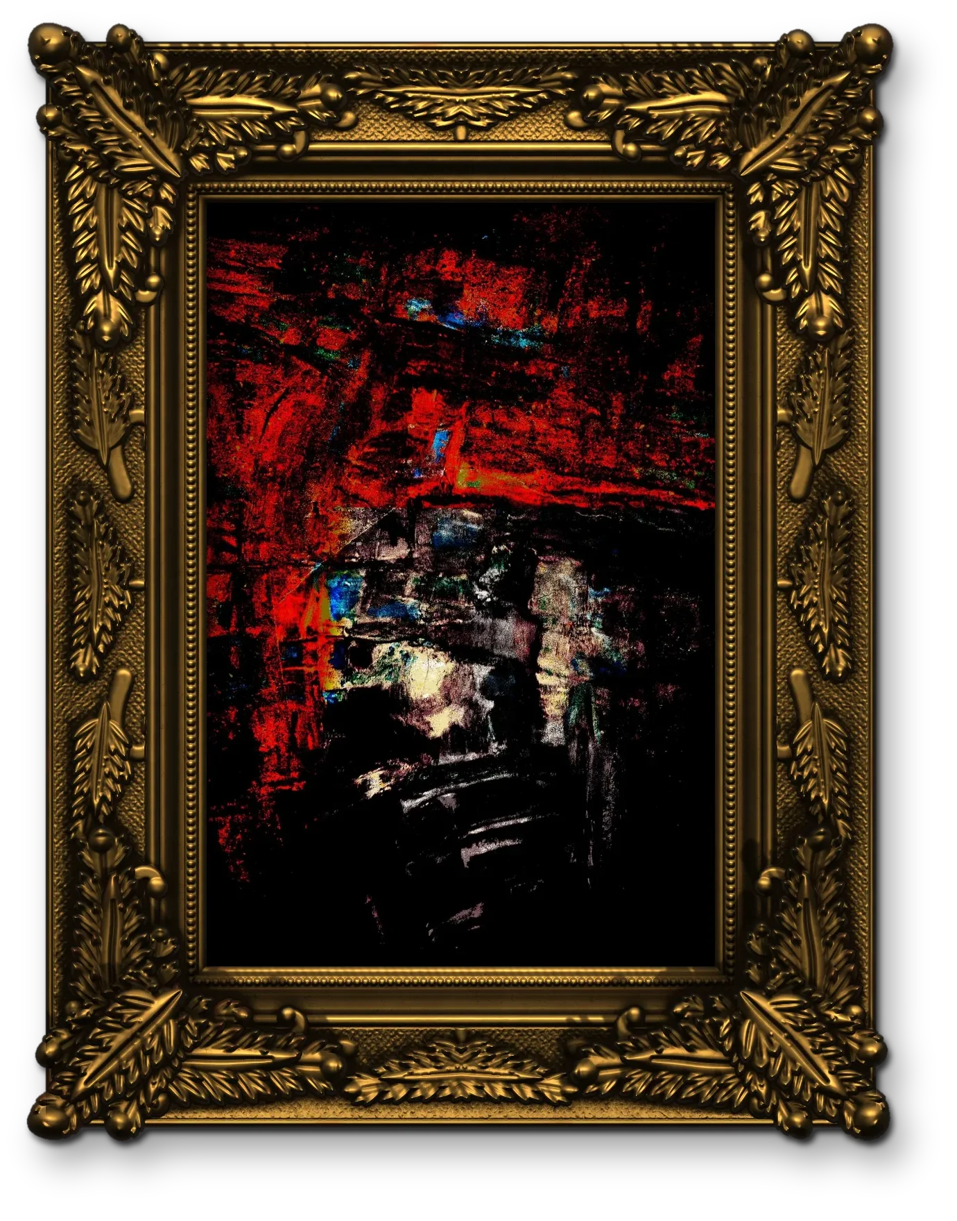 Sad Napoleon, framed
