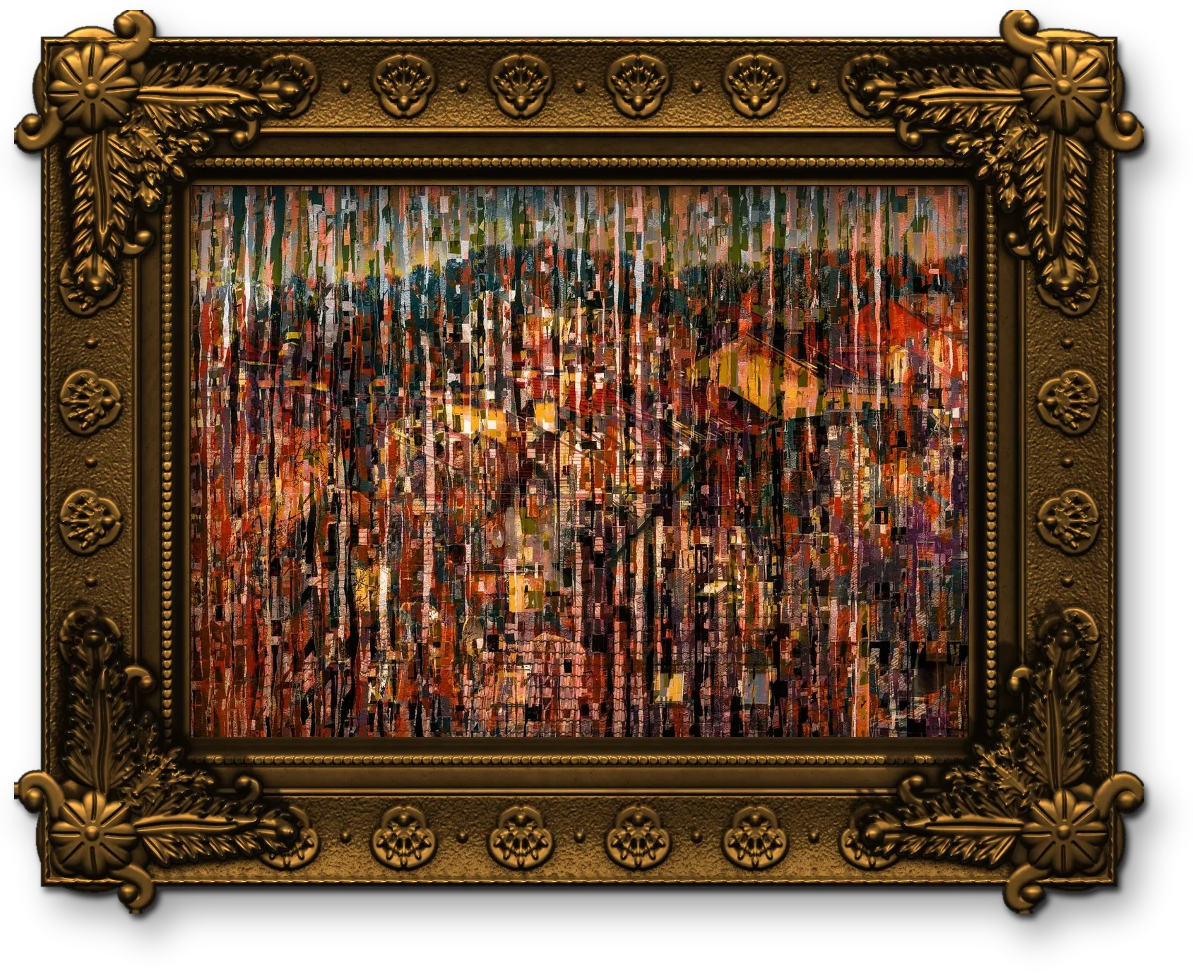 Uzupis in the rain, framed